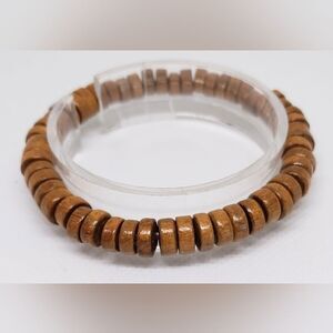 Men's‎ bracelet beaded beads brown new e81